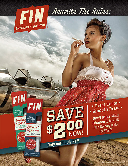 FIN Electronic Cigarette Print Advertising